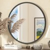 TETOTE Round 30 inch Black Mirror, Circle Mirror for Bathroom