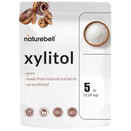 NatureBell Xylitol Sweetener, 5lbs | Natural Birch Crystal Source – 1:1 Sugar Substitute – Sweet Flavor with No Erythritol – Low Calorie & Glycemic Impact – Sugar Free, No Aftertaste, Non-GMO