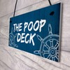 RED OCEAN Funny Nautical Theme Sign For Bathroom Toilet Loo