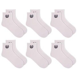 Chaps Men Ankle Crew socks, 6 pairs, White, Fit Shoe Size 6-12