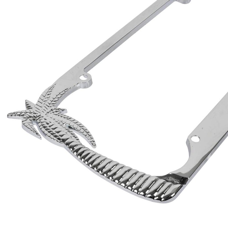 BDK Chrome Plated Rust-Proof Die-Cast Stainless Metal License Plate Frame/Holder