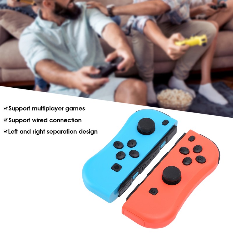 For Joycon Game Console Wireless Bluetooth Gamepad Right Left(rouge Bleu