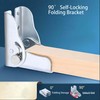 4Pack Folding Legs Support Bracket 90° Self Locking Hinge,Silver Foldable