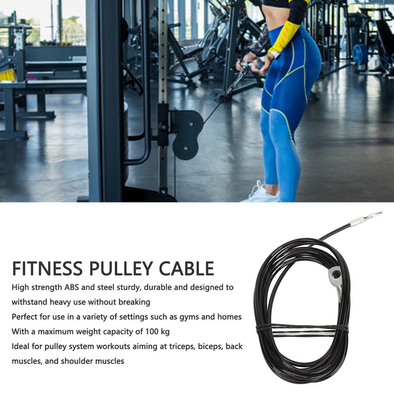 Fitness Pulley Cable 5mm Thick Heavy Duty Pulley System Replacement