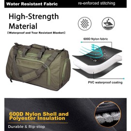 Miramrax Gym Bag Duffle Bags for Men Women with Shoes Compartment Sport Weekend Travel Overnight Carry On Bag for Tactical Military Travel Work Out Bags, 2.0 Green, Gym Bag, LZ21003