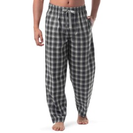 Joseph Abboud Men's Woven Sleep Pajama Lounge Pants, Black Plaid, Large
