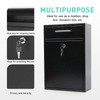 RQUNA Lockable Outdoor Secure Mailbox, Wall-Mounted Metal Mailbox, Dimensions: 15.1"