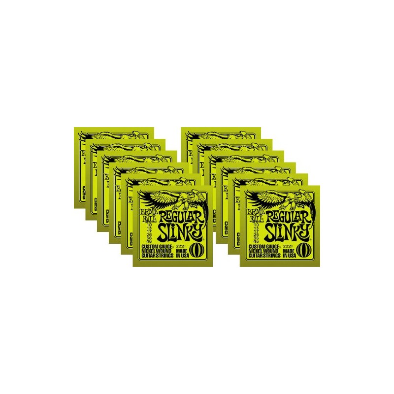 Ernie Ball Regular Slinky - Cuerda de guitarra de níquel