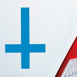 Hellweg Druckerei Petrus Cross Satan Sign Horror Car Sticker Rear Window Sticker