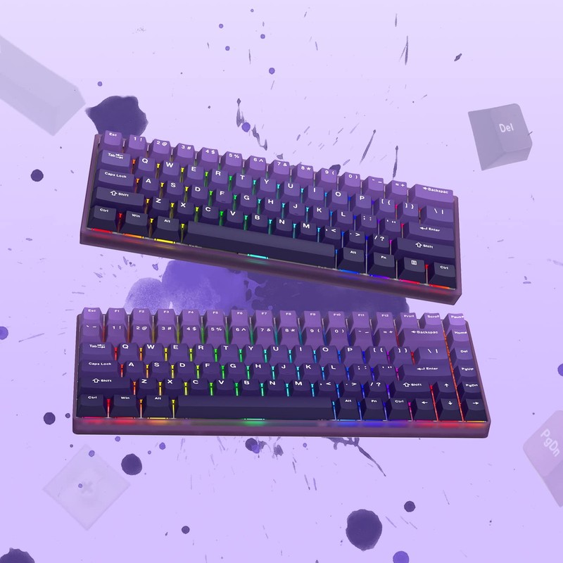 Womier PBT keycaps,Double Shot keycaps 75 Percent,Cherry Profile Keyboard keycaps,Gradient