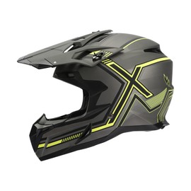 XFMT DOT Unisex-Adult Motocross Helmets Off Road ATV Dirt Bike BMX Full Face Helmets (Gray, Medium)
