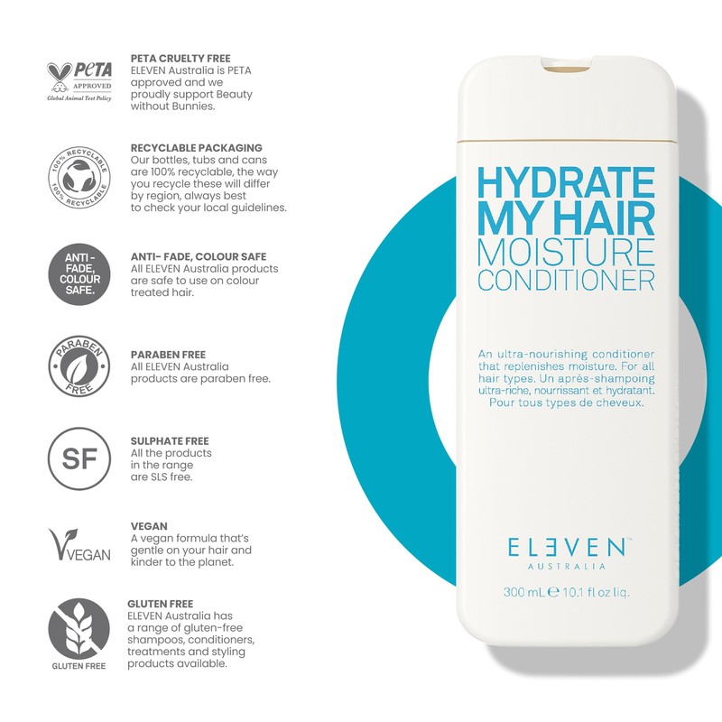 ELEVEN AUSTRALIA Hydrate My Hair Moisture Conditioner 10.1 Fl Oz