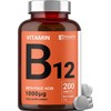Vitamin B12 Supplements with Folic Acid - 200 Tablets of 1000 mcg Vegan B12 - Non-GMO & Gluten-Free - Made in UK