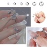 YFFSFDC Nail Parts, Rhinestones, Nail Art Parts, 3D, Large Capacity