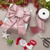 Pink Christmas Velvet Wired Ribbon for Gift Wrapping, Velvet Ribbon