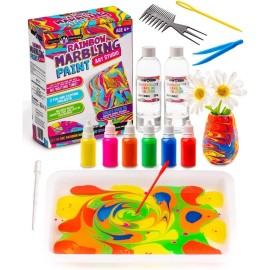 Original Stationery Rainbow Marbling Kit for Kids: Make Marble Art and Crafts