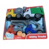 Kid Connection Utility Trucks Play Set, 4 Pieces For Ages