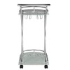 Coaster Home Furnishings Chrome and White Serving Cart with 2