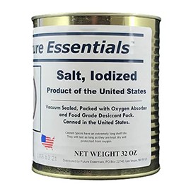 1 Can of Future Essentials Iodized Salt, #2.5 Can, 2lbs Net Weight
