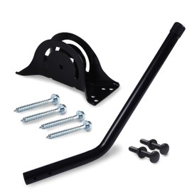 RCA TV Antenna Mount - Universal, Adjustable, Outdoor and Attic TV Antenna Mast. 18.8-Inch Steel J-Pole with Adjustable Bracket, Weatherproof, Mounting Hardware Included, Black (VH119E)