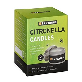 Pyramid Citronella Candles - 2 Candles in Screw Top Tins