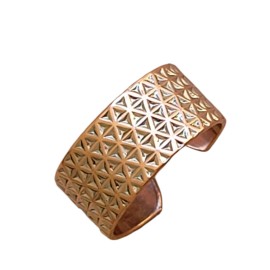 Megical Basket Pure Copper & Silver Adjustable Ring Pyramid Weave Ring