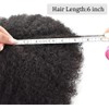 Tupé afro rizado de 20 x 25 cm con base