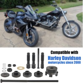 RQG 18-Piece Wheel Bearing Removal Tool Set, Motorcycle Wheel Bearing Puller Removal Installer Tool Fits Harley Davidson Tool Kit, for 3/4" 1" 25mm Bearings Fits Hogs Since 2000