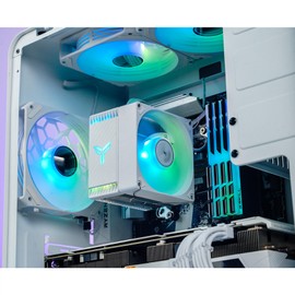 JONSBO CR1400 EVO White Color 9cm CPU Cooler, H130mm, Air Cooling Tower Radiator, Silent heatsink, 4pin Automatic Light CPU Fan,4 Copper Heatpipes AMD AM4/AM5 Intel LGA1700, 92mm RGB Fan, White