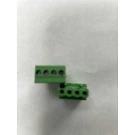 DiNector Phoenix Connector Green, DN-4 Straight Plug 4 pin - 5.08mm, 22-14 AWG.Lot of (2)