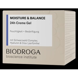Biodroga Gesichtspflege 24h Creme Gel 50 ml – Feuchtigkeitscreme Moisture Pflege Gesichtscreme Ölfrei