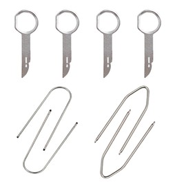 8 Pcs Car Radio Removal Tool Key Car Stereo Removal Tools Radio Release Keys Extraction Tool Radio Removal Tool U & V Shape Keys Professional Auto Radio Removal Set for Radio Removal Audio Release