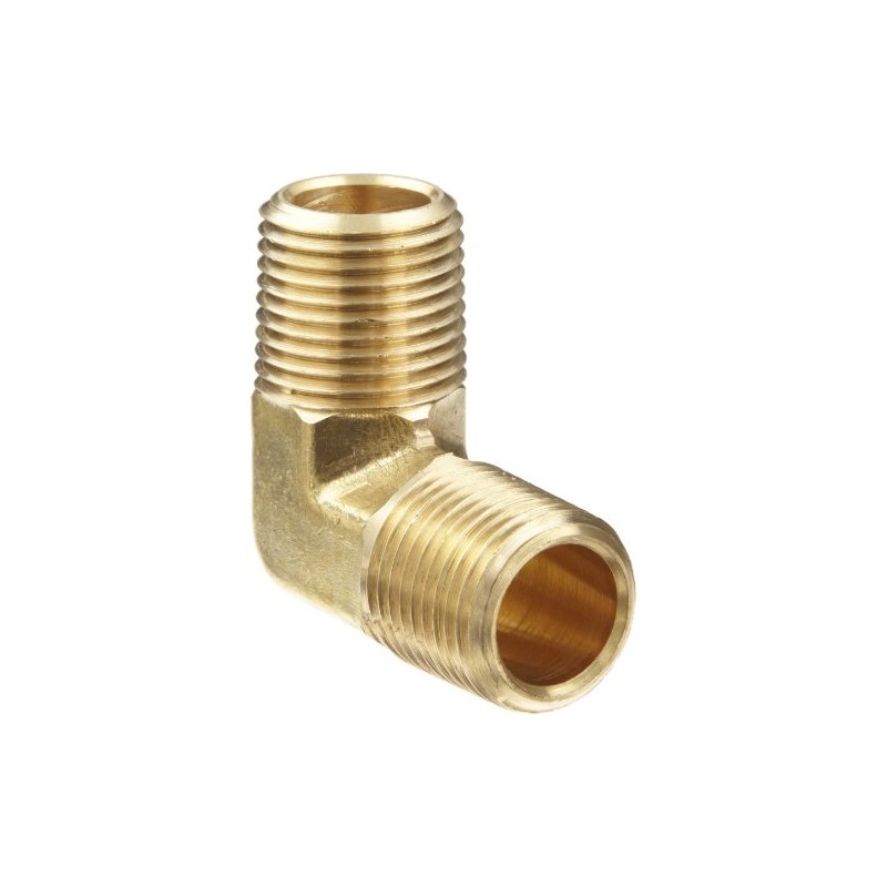 Anderson Metals 06230-08 Brass Pipe Fitting, 90 Degree Forged Elbow,