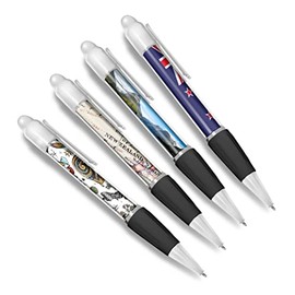 DV DESIGN Set of 4 New Zealand White Ballpoint Pens - Flag City Map Country Holiday Travel Friends Boys Girls Men Women Theme Pen #79540