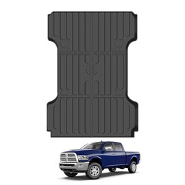 OUSUWO Truck Bed Mat 6.4FT Compatible with 2002-2018 Ram 1500/2002-2024 Ram 2500&3500/2019-2024 Ram 1500 Classic, All Weather TPE Protection Truck Bed Liner, Dodge Ram 1500&2500&3500 Accessories