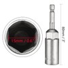 Sourcingmap 1/4" Quick-Change Hex Shank 15mm Nut Setter Driver Drill