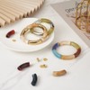 Cheriswelry Acrylic Chunky Curved Tube Bamboo Beads Curved Noodle Slide