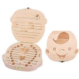 Samcos Baby Teeth Case, Wooden Baby Teeth Case, Japanese Version, For Boys/Girls, Baby Tooth, Storage, Storage, Commemorative Teeth, Souvenir (Boy)
