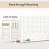 Marribol Glass 3-1 Golden Monthly Dry Erase Calendar Whiteboard for