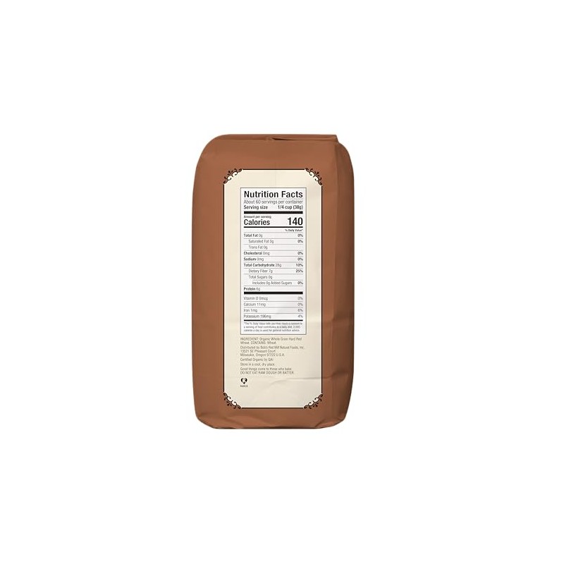 Harina integral orgánica Bob's Red Mill, 2.27 kg (paquete de