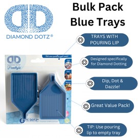 DIAMOND DOTZ ® -Bulk Pack Blue Trays, Diamond Painting Artwork Kit, Diamond Painting Accessories, Diamond Art Kits for Adults, Gem Art, Diamond Art, Diamond Dotz Kits