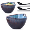 STE-CER Ceramic Ramen Bowl with Chopsticks and Spoons Set, 6.7