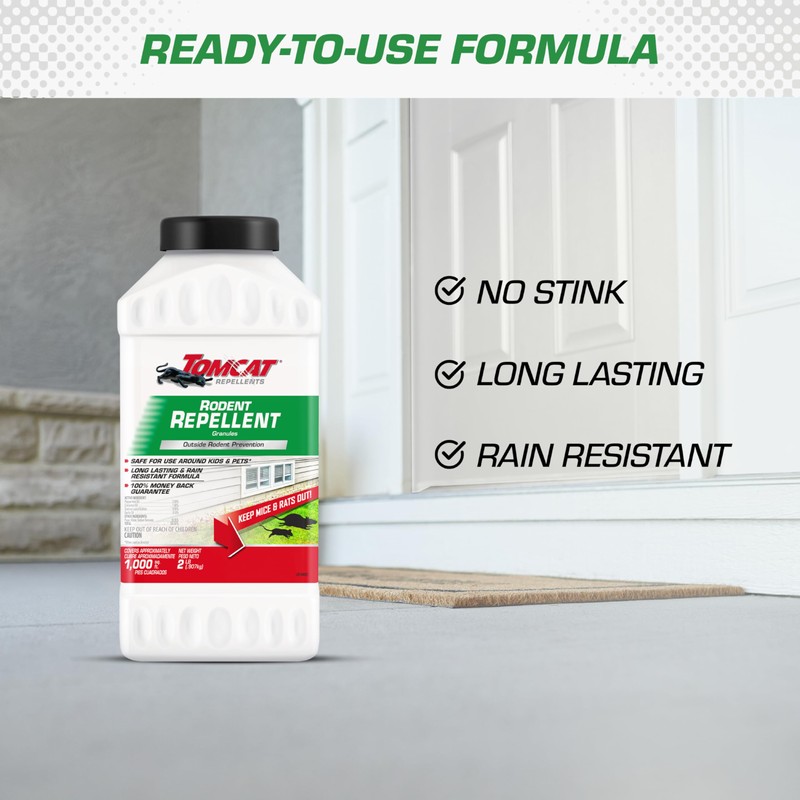 Tomcat Repellents Rodent Repellent Granules, For Outdoor Mouse and Rat