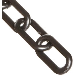 Mr. Chain Plastic Barrier Chain, Black, 2-Inch Link Diameter, 50-Foot Length (50003-50)