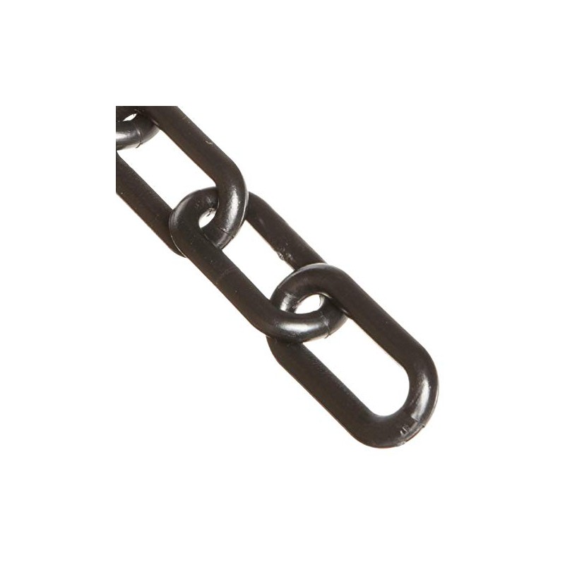 Mr. Chain Plastic Barrier Chain, Black, 2-Inch Link Diameter, 50-Foot
