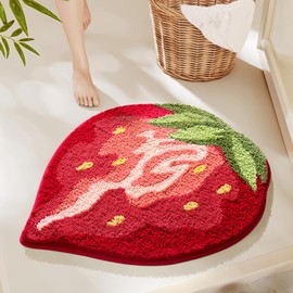 Ankah Fruit Bath Mats Cute Bathroom Rugs, Particularly Absorbent, Very Soft, and Dry Fast That fits in The Kid's Room, Bathroom or Other Room, 17.7" x 31.5", One Lemon