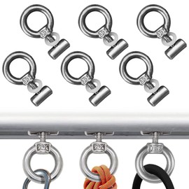 SHUIYUE 6 Sets 6mm Awning Rail Stoppers with M4 Awning Rail Stoppet and Silica Gel Ring,304 Stainless Steel Campervan Awning Stoppers,for Caravan Motorhome Campervan Camping Tent