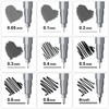 AKARUED Drafting Pen, Set of 9, Water-based Pen, Cartoon Pen,
