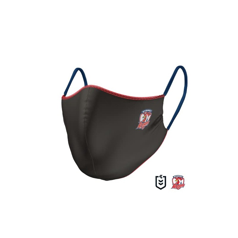 NRL Face Mask - Roosters - Reversible - Washable -
