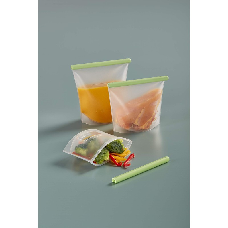 Lekue Reusable Silicone Bags (Set of 3) - Airtight Food